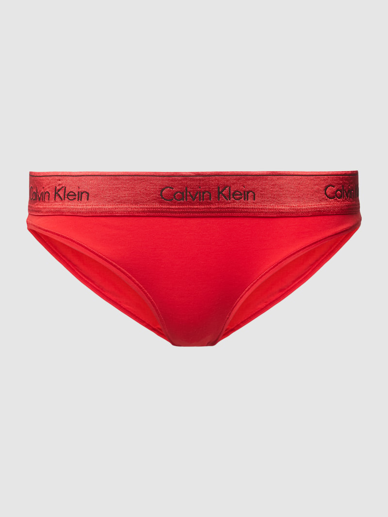 Slip mit elastischem Label-Bund Modell 'HOLIDAY' in rot