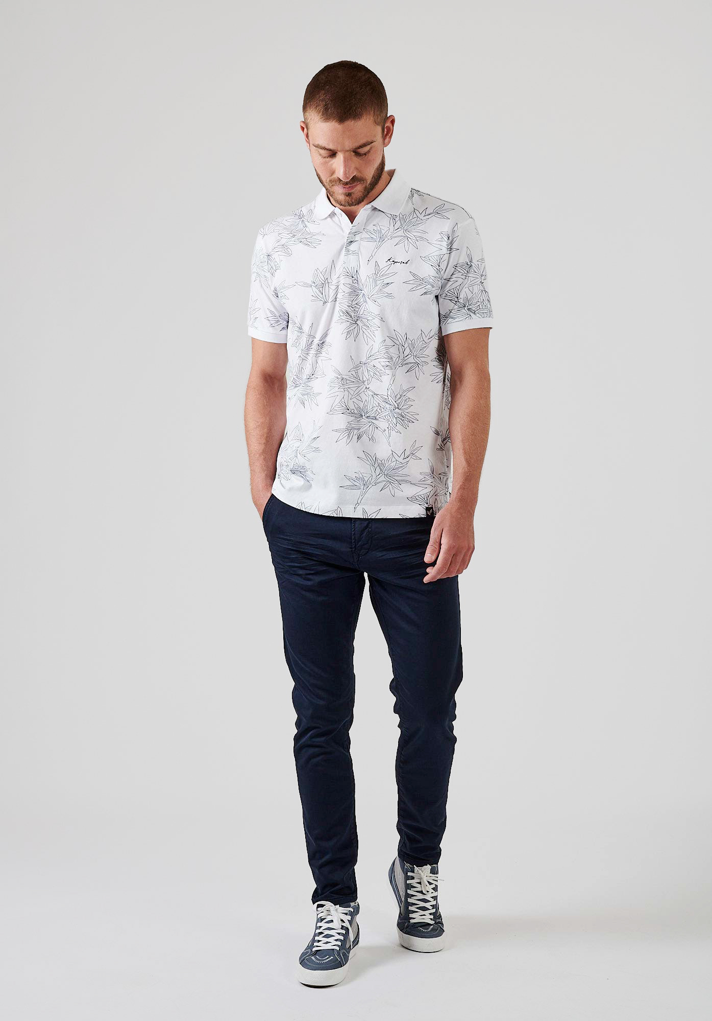 NERRY  Polo blanc homme 100% coton