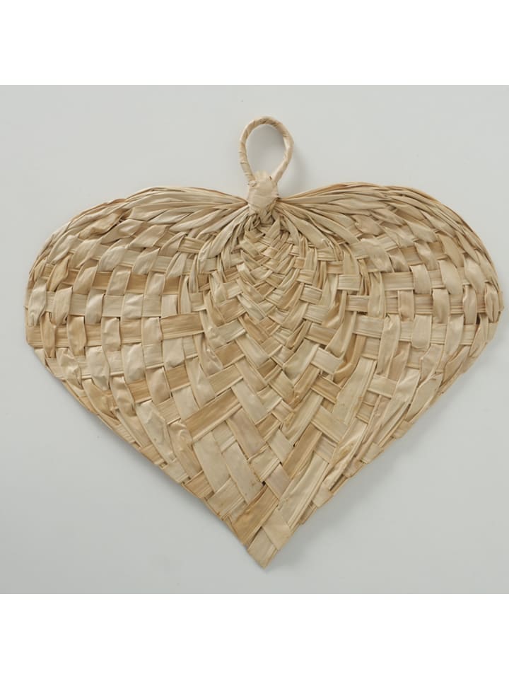 Boltze Deko Hänger HERZ aus Palme 60 cm günstig kaufen onesize