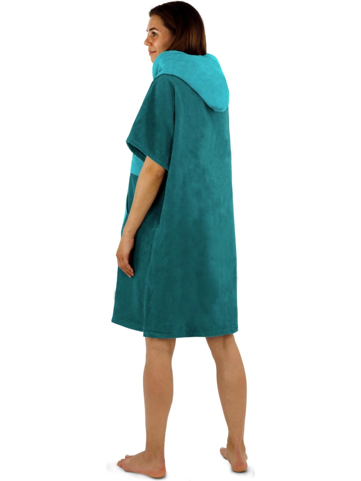 normani Damen Badeponcho in Petrol/Türkis günstig kaufen