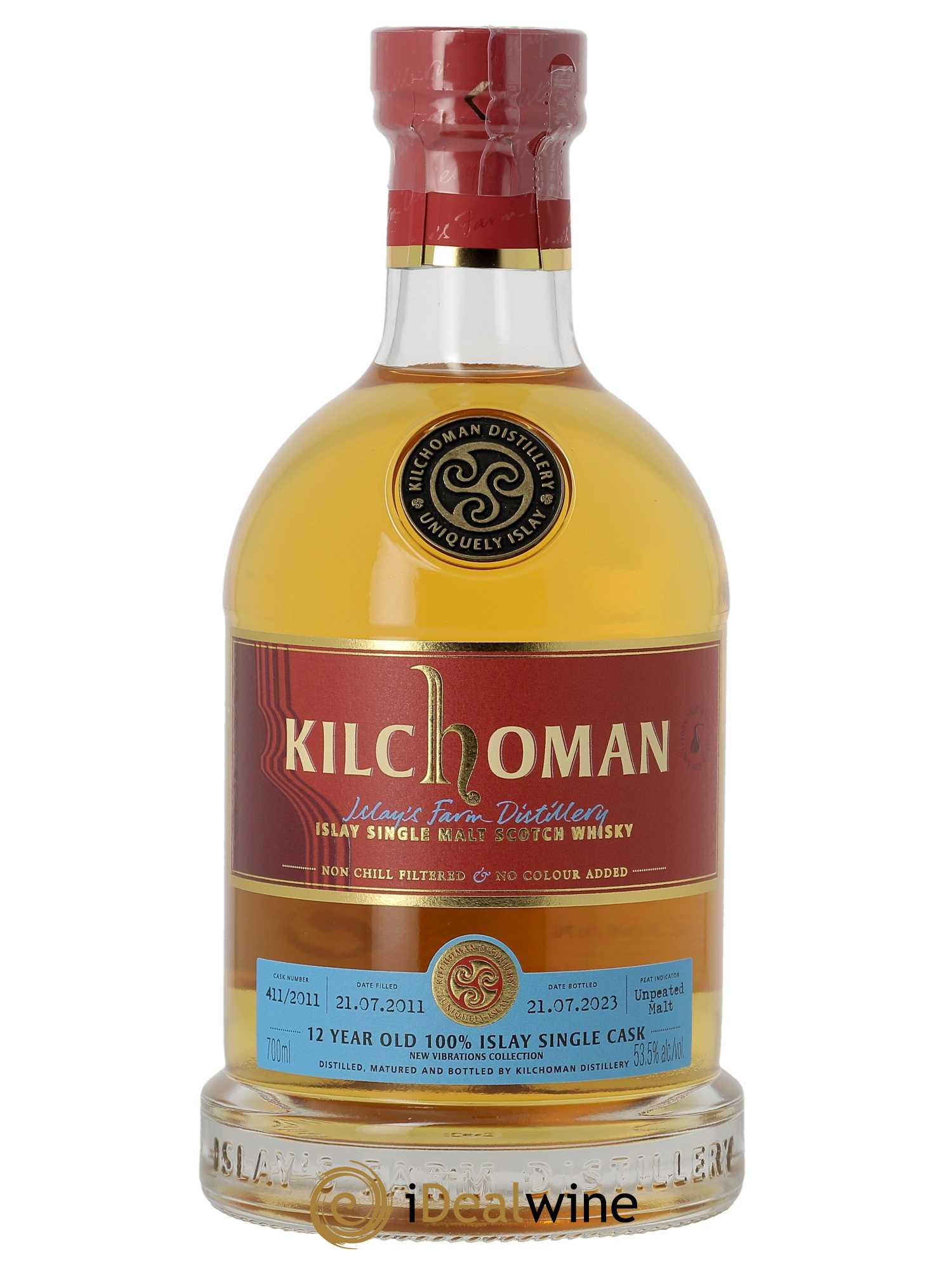 Whisky Kilchoman 100% Islay Still Peat Bourbon Barrel Single Cask   - Lot de 1 Bouteille