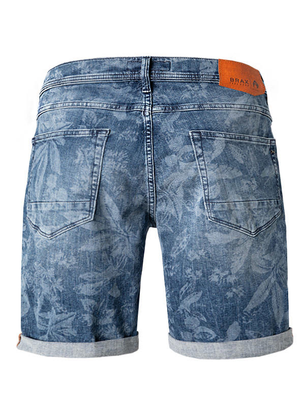 Brax, Jeansshorts, Bio Baumwolle T400®, jeansblau gemustert