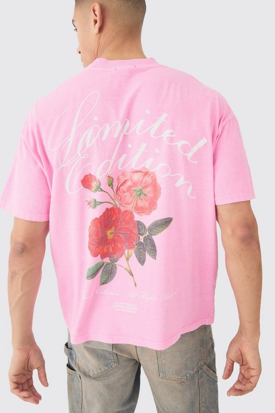 Oversize T-Shirt mit floralem Print