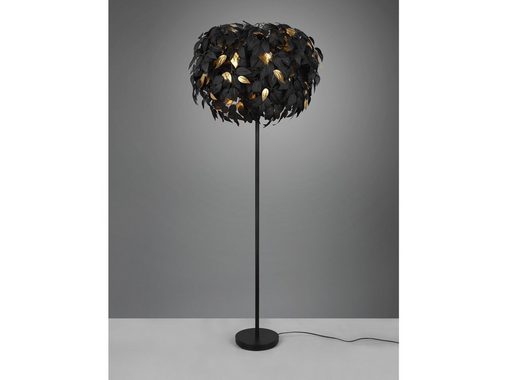 meineWunschleuchte LED Stehlampe, Dimmfunktion, LED wechselbar, Warmweiß, ausgefallene moderne Desig-ner skandinavisch Schwarz, dimmbar H: 180cm