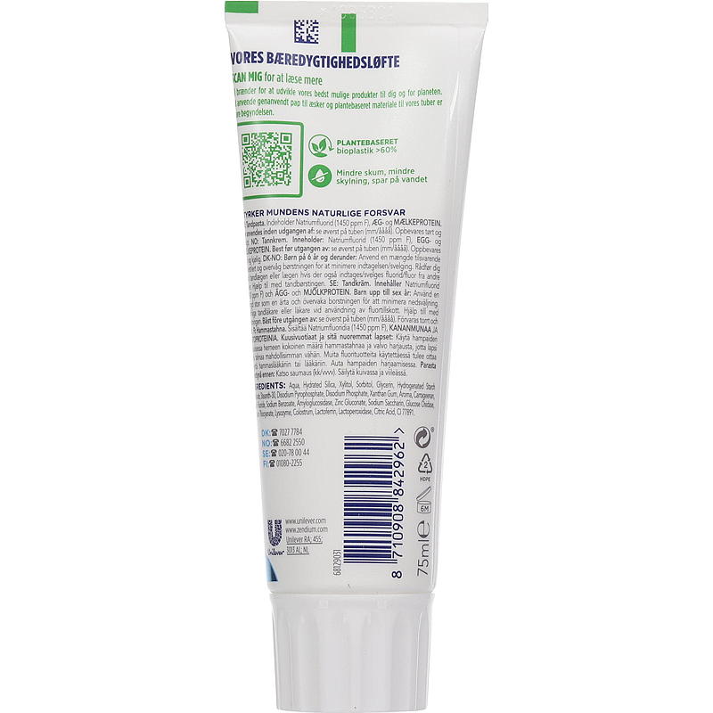 Zendium Tannkrem 75 ml Fresh   white Zendium
