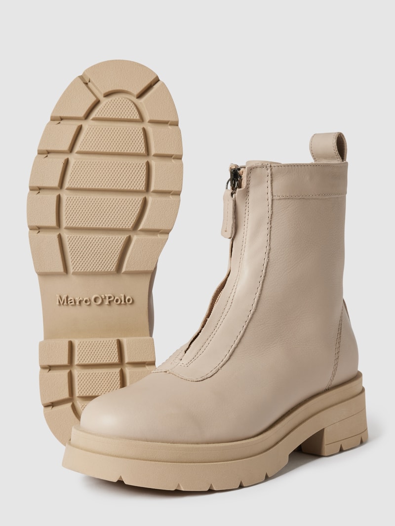 Boots mit Reißverschluss in stein