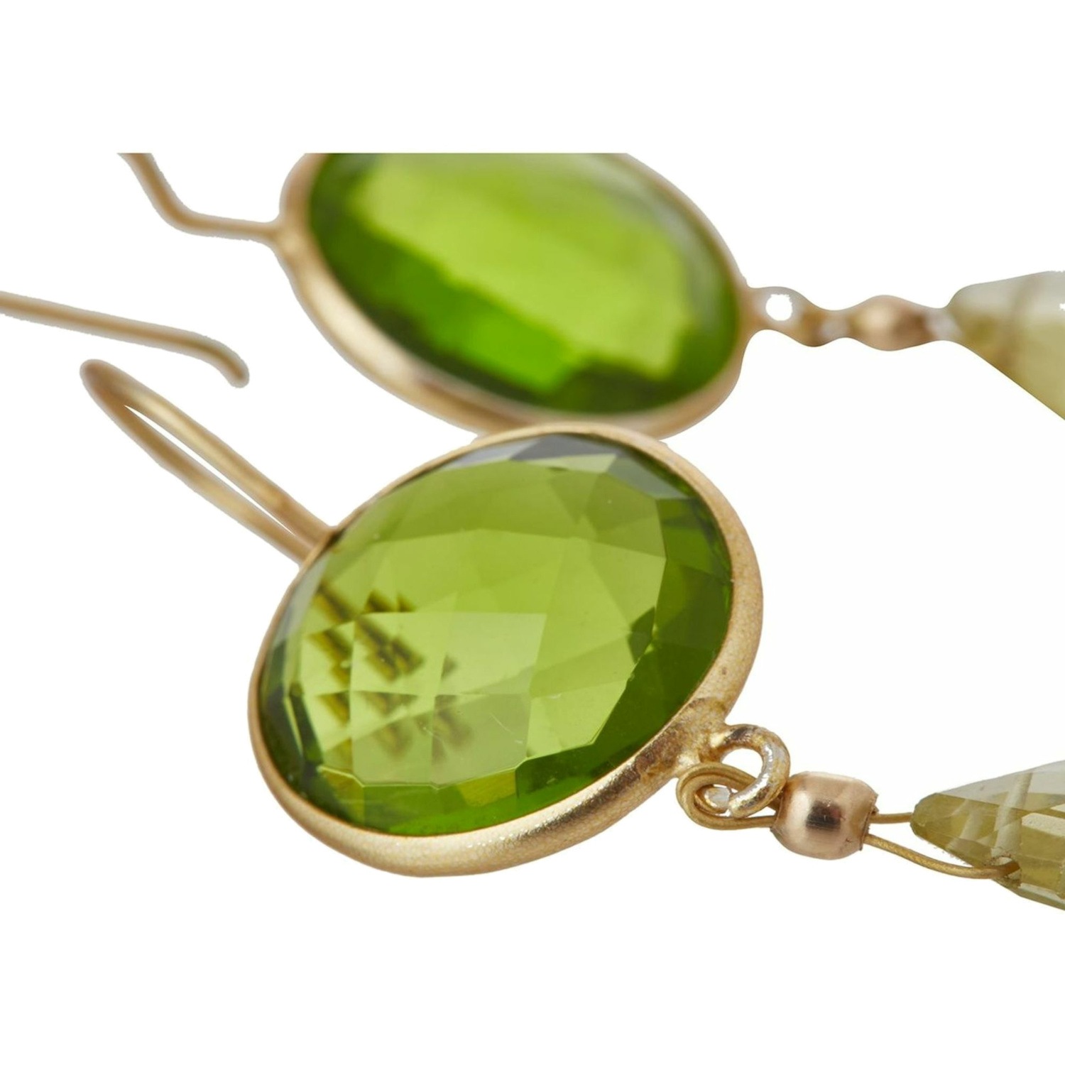 Ohrringe 'Peridot und Citrin Tropfen'