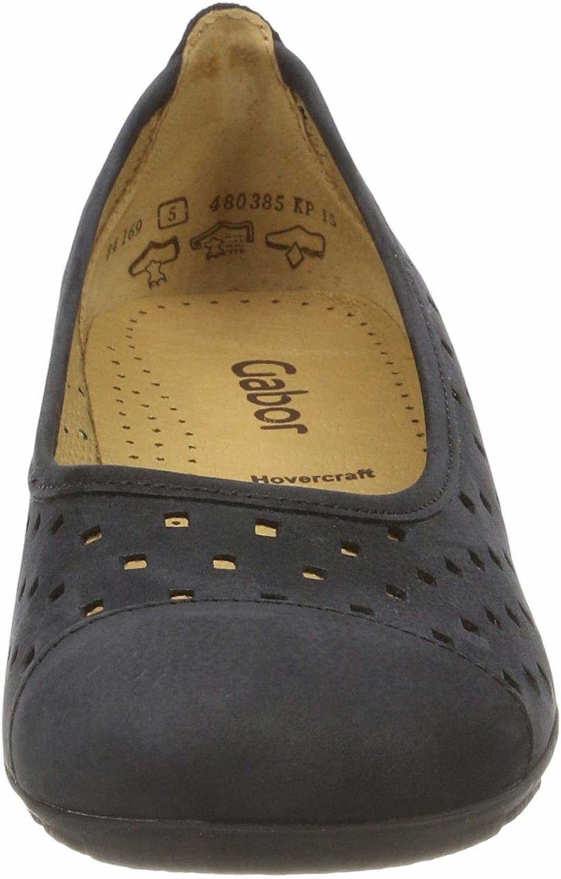 GABOR Ballerinas blau nightblue Nubuk Lavato