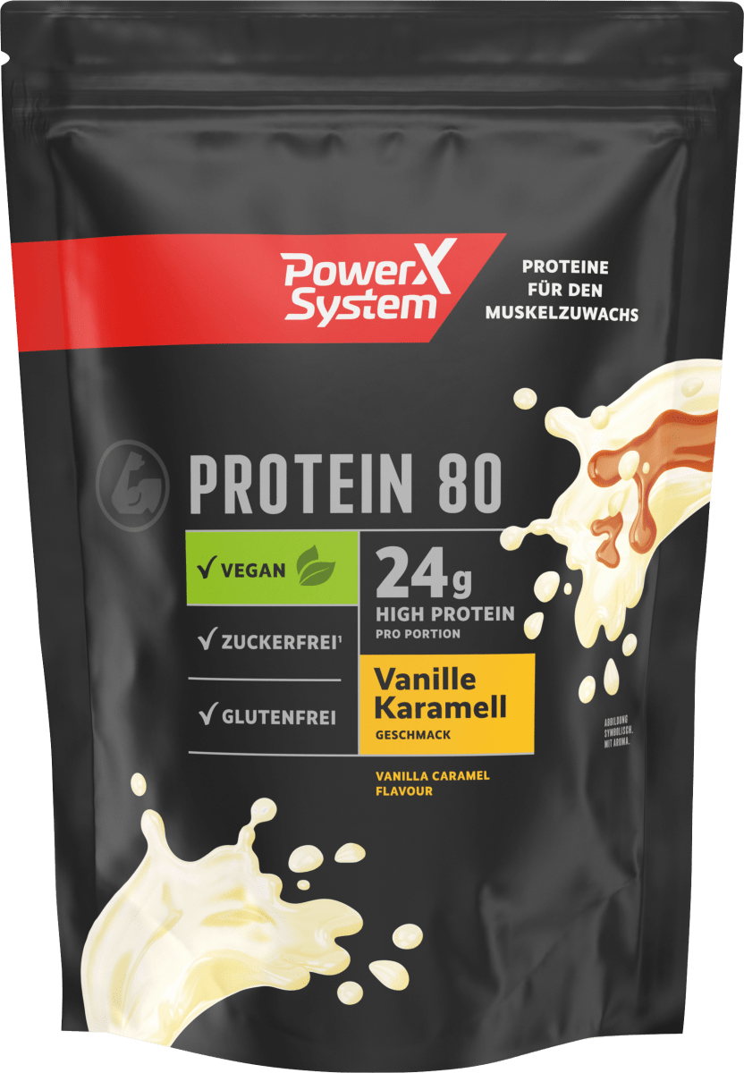 Proteinpulver, Protein 80 Vanille Karamell Geschmack, 300 g