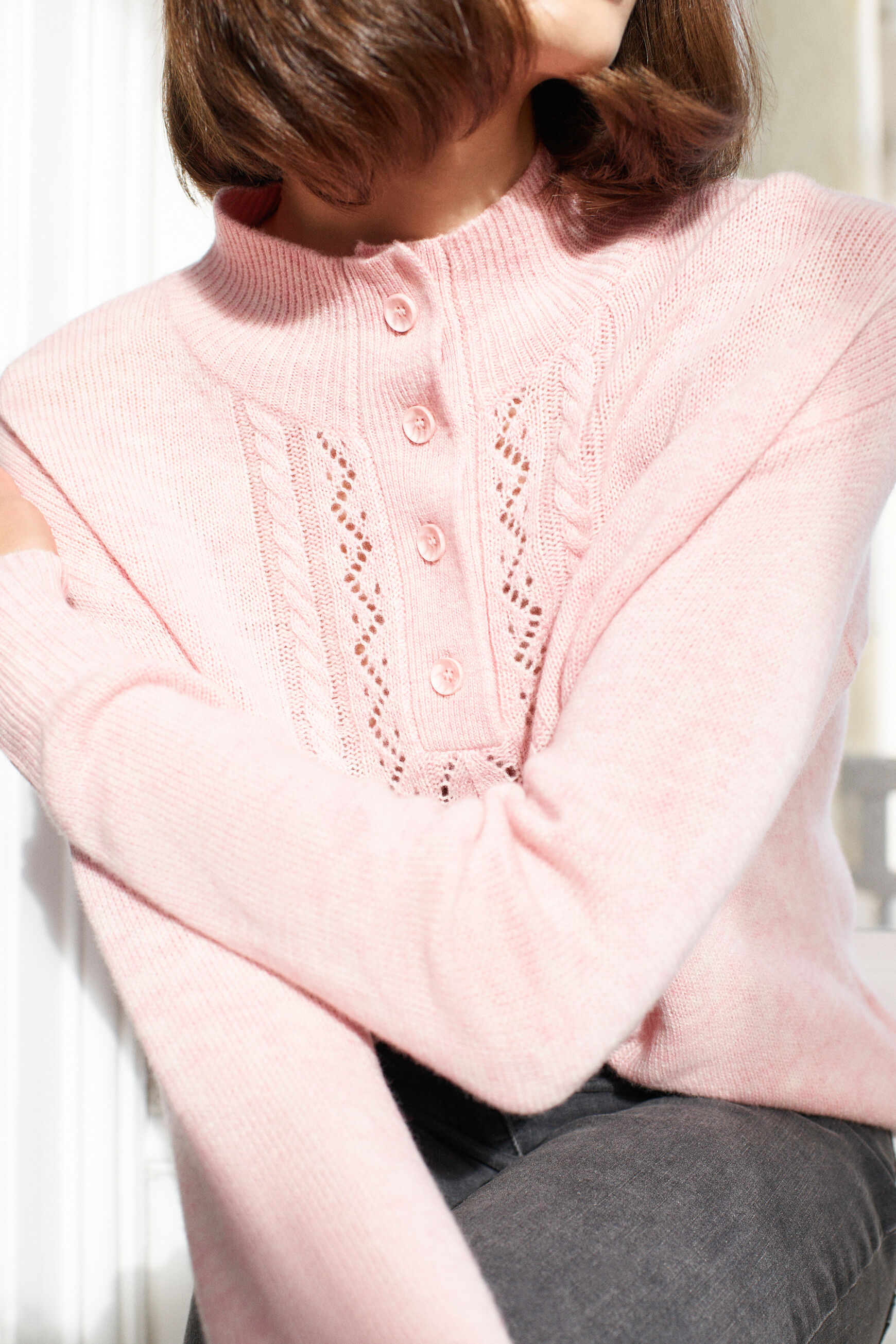 pull florine 100% laine orange fonce femme