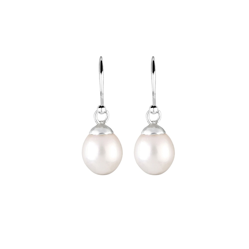 Elli Elli Boucles d'Oreilles Süwasserzuchtperlen 925 Sterling Silber Boucles d'oreilles