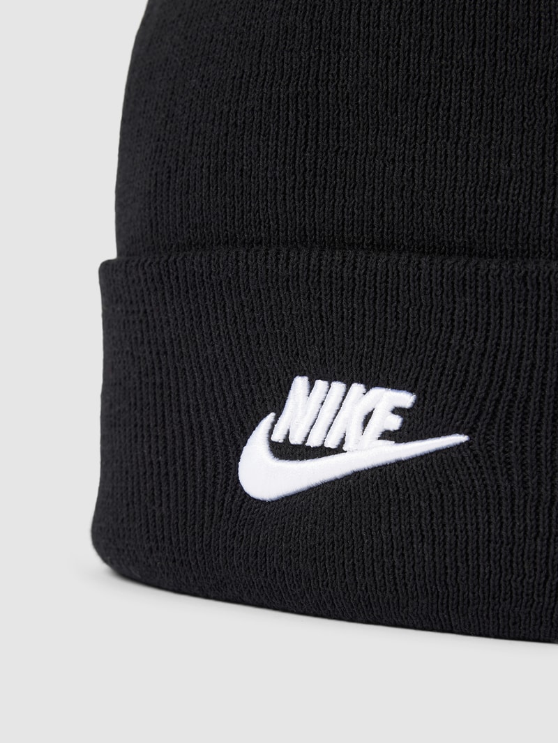 Mütze mit Label-Stitching Modell 'PEAK' in schwarz