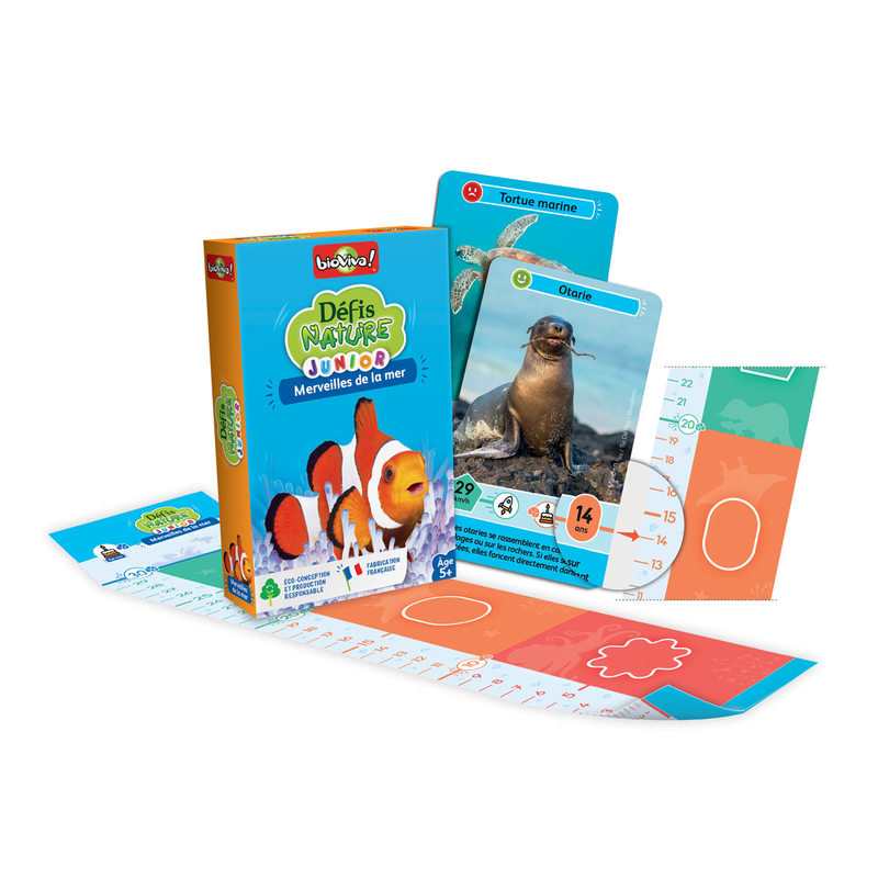 Jeu de cartes Défis nature Junior Merveilles de la mer Bioviva