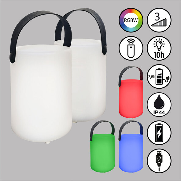 LED-Akku-Tischleuchte Ciro, 2er Set