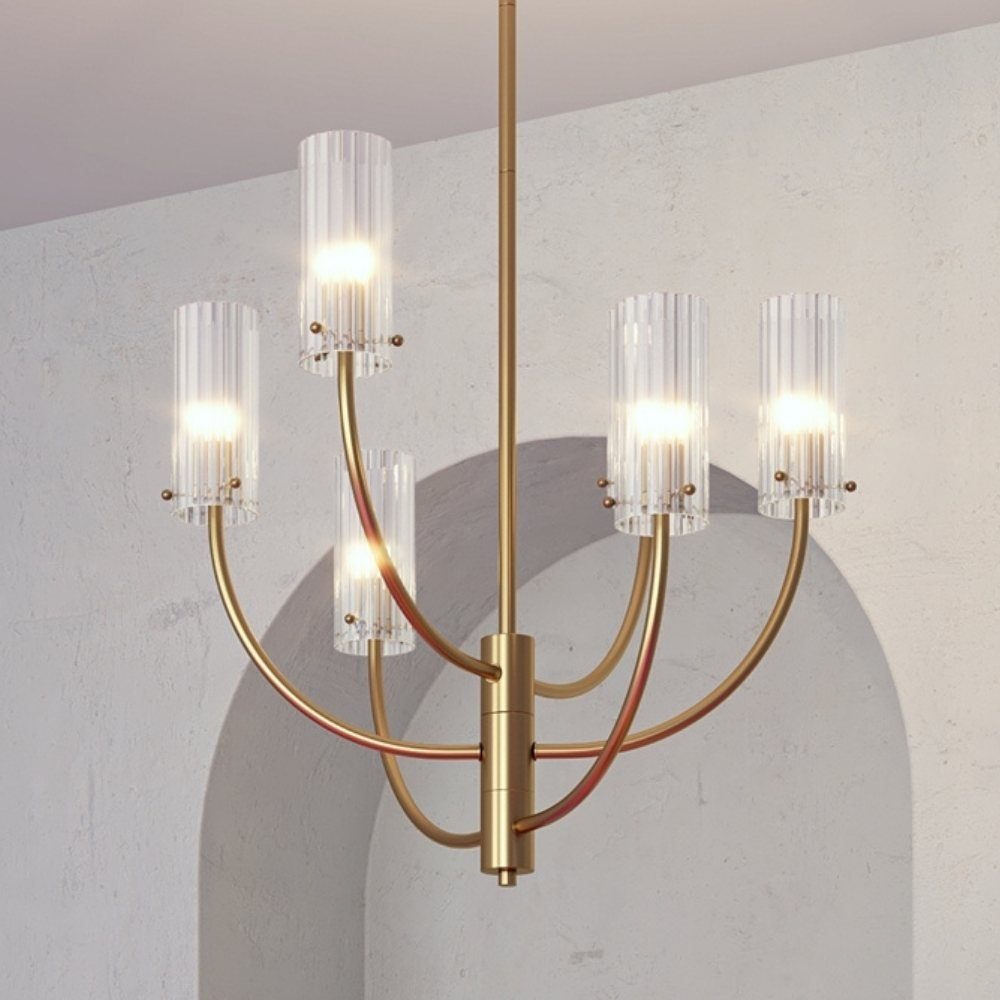 Maytoni LED Pendelleuchte LED Pendelleuchte Arco in Messing 3x 40W G9 3-flammig, keine Angabe, Leuchtmittel enthalten: Ja, LED, warmweiss, Hängeleuchte, Pendellampe, Pendelleuchte