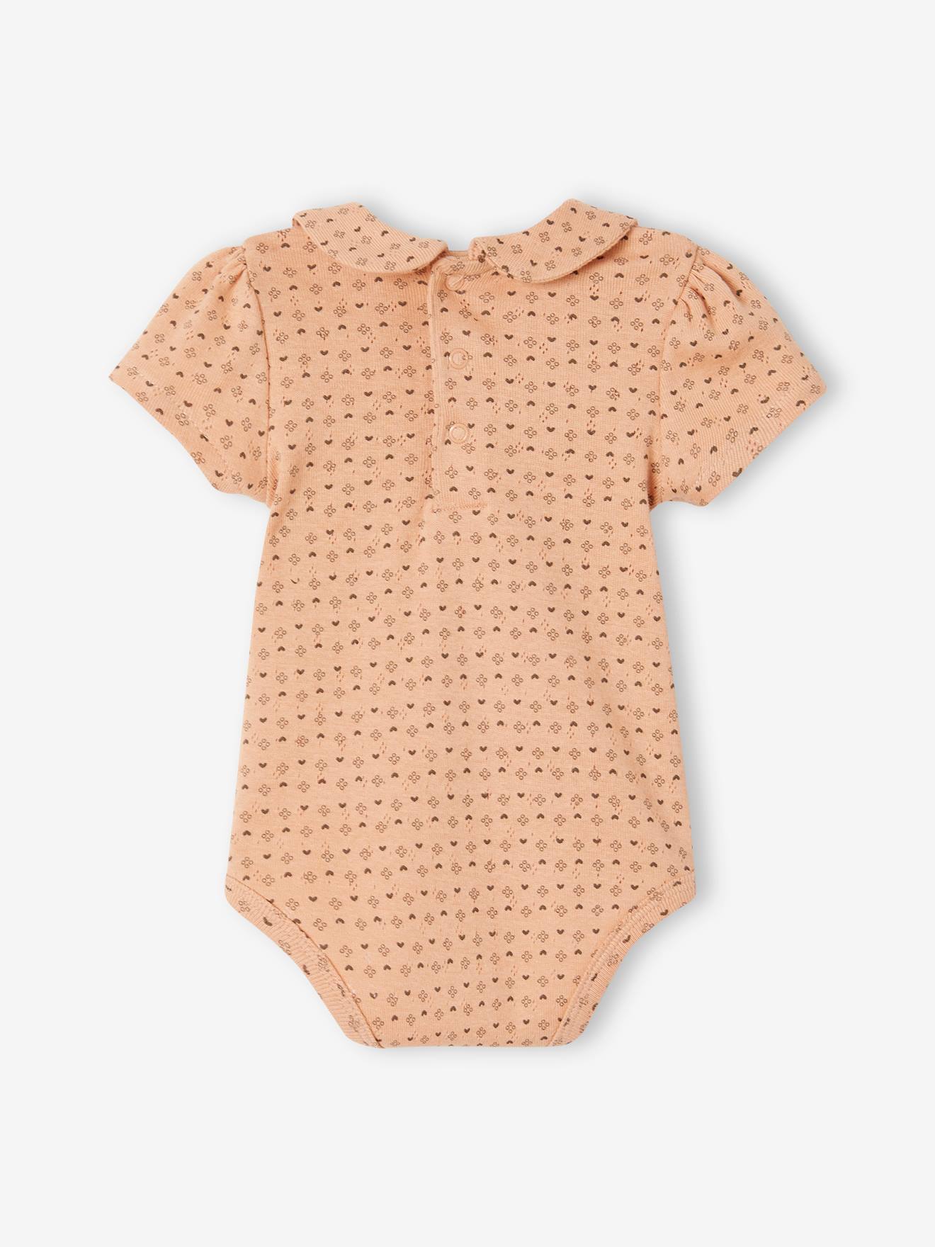 Vertbaudet 2er-Pack Baby Bodys Bio-Baumwolle Oeko-Tex - altrosa