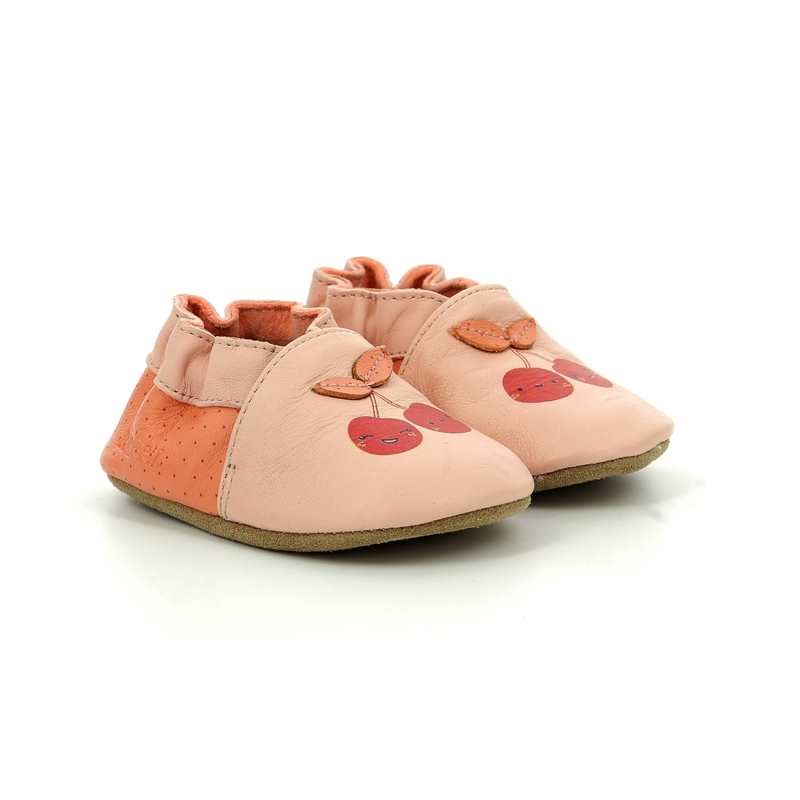 Chaussons cuir tannage vegetal Tiny Cherry