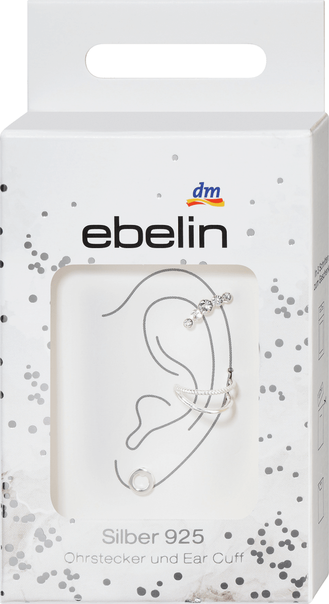 Ohrstecker und Ear Cuff 925 Silber, 3 St
