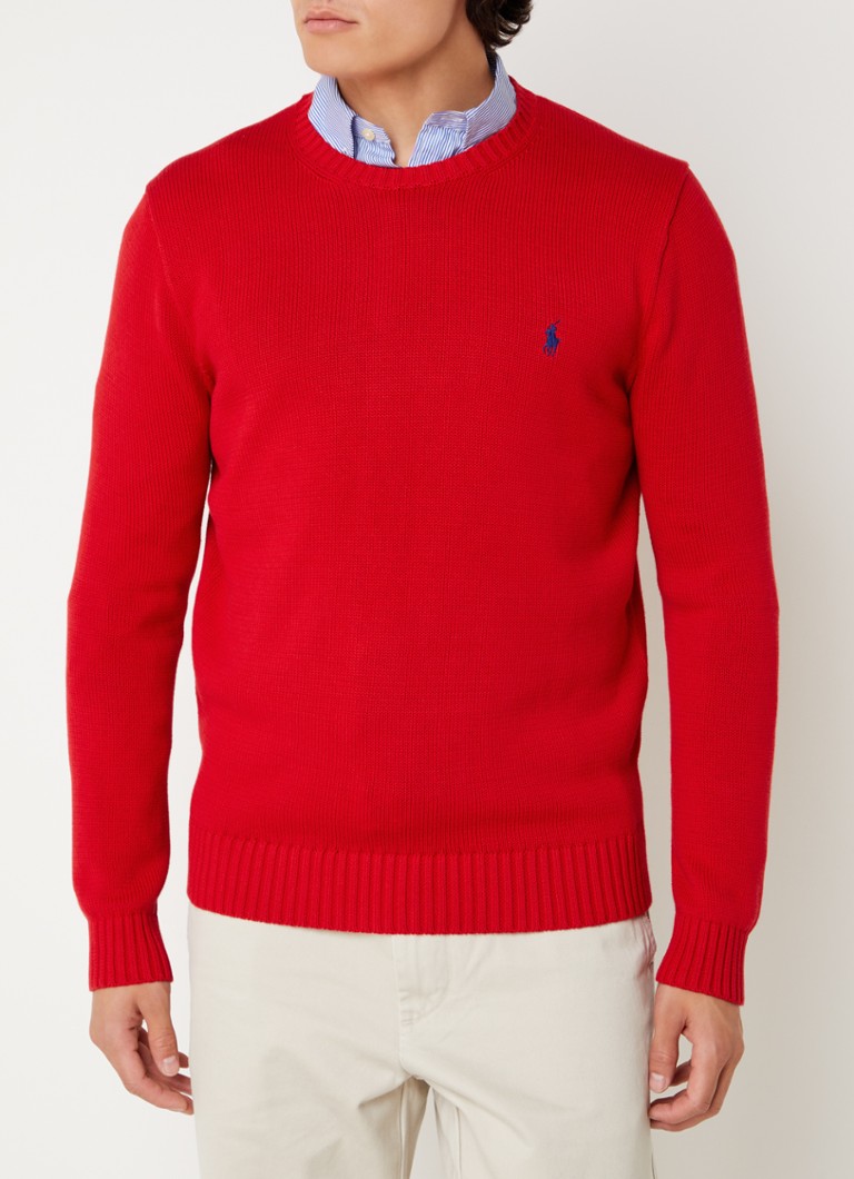 Πουλόβερ Ralph Lauren με χοντρό πλεκτό ύφασμα και κέντημα λογότυπου