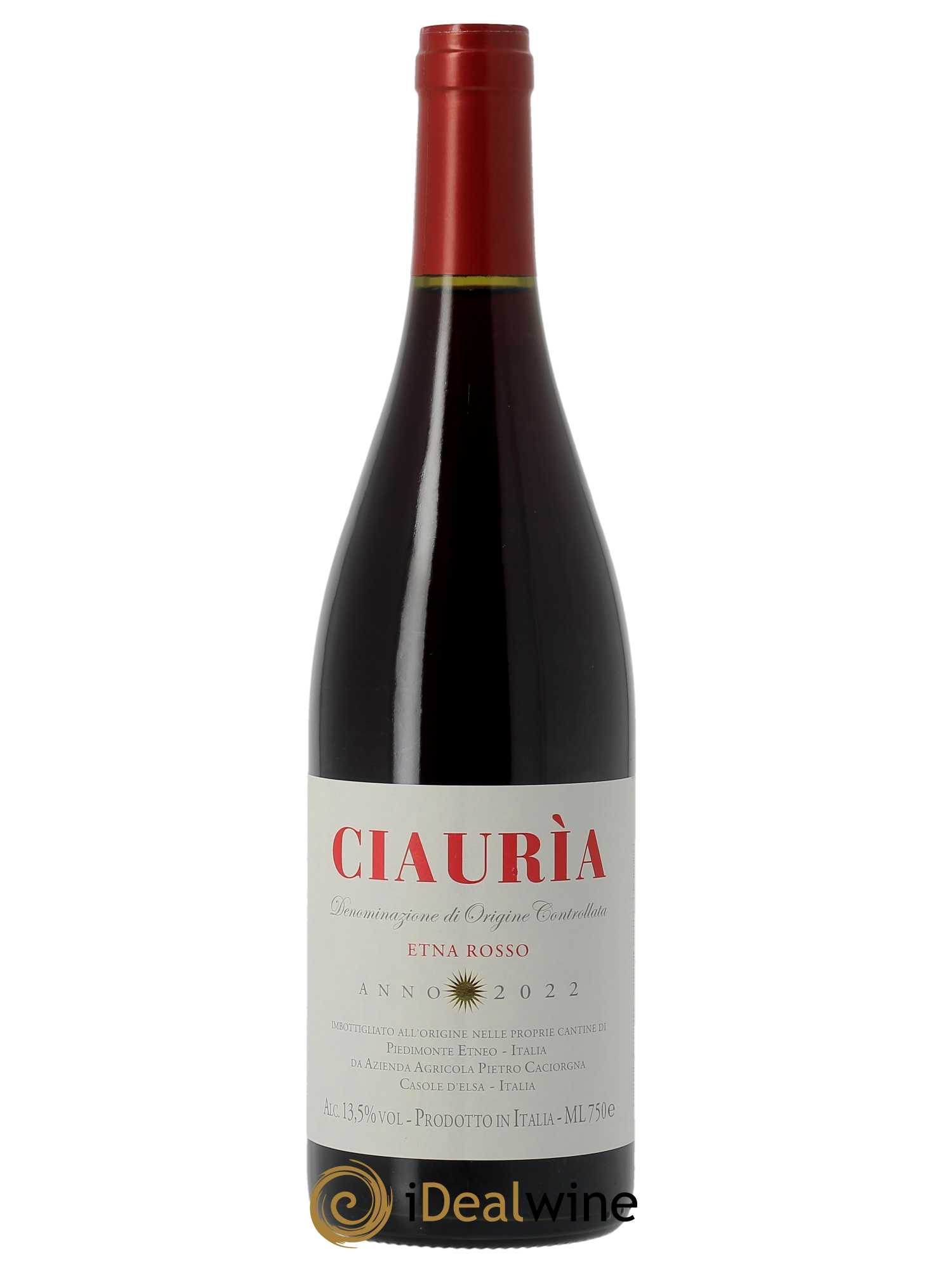 Etna Rosso DOC Azienda Agricola Pietro Caciorgna Ciauria  2022 - Lot de 1 Bouteille