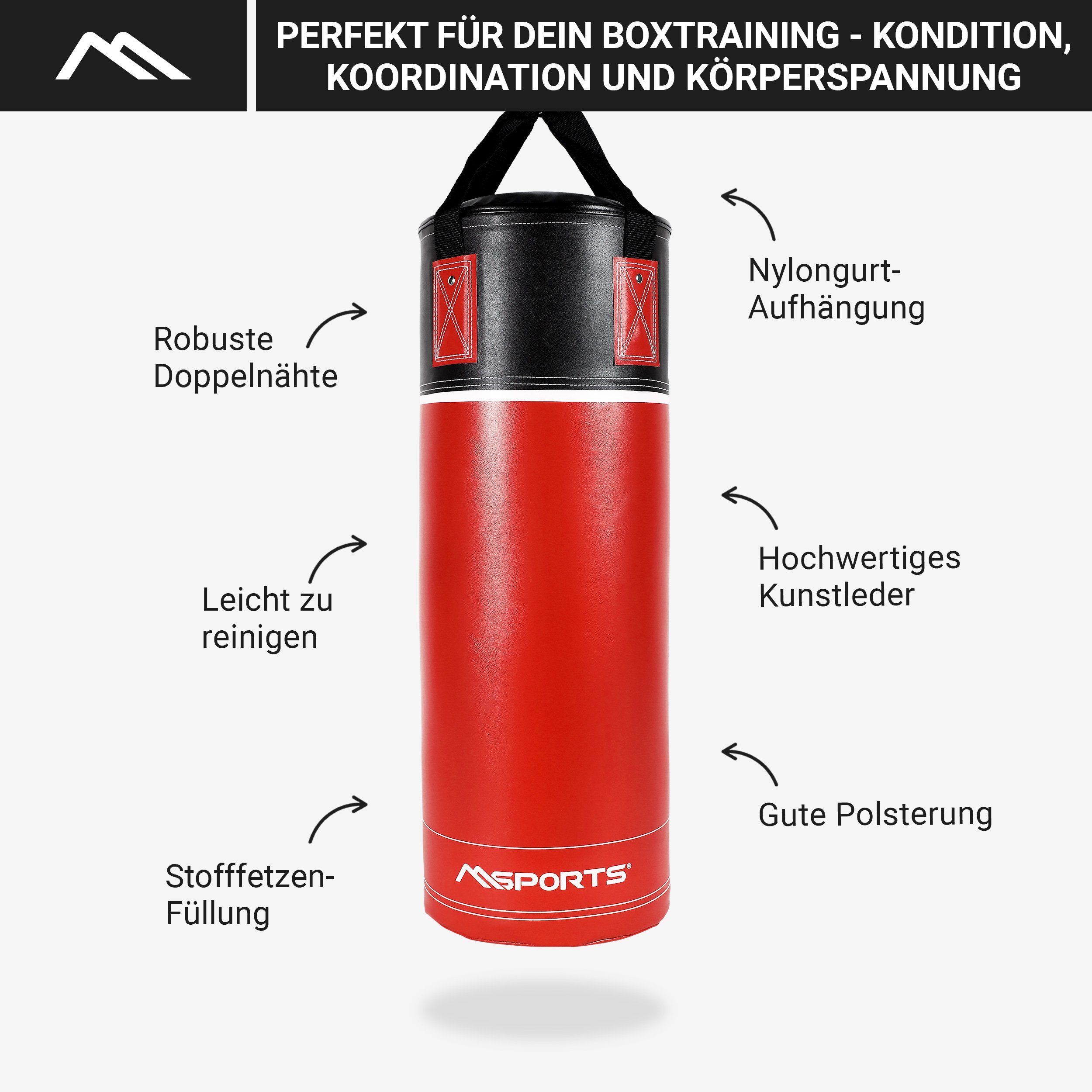 MSports® Boxsack Boxset Boxsack Set 5,5 kg für Kinder Professional inkl. Boxhandschuh und Tasche - Kids -