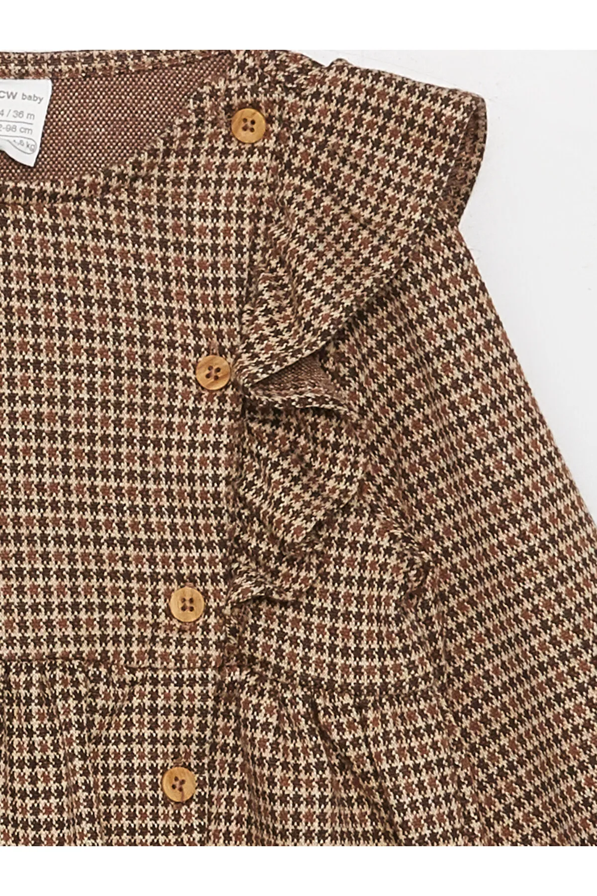 LC Waikiki  Langärmliges Baby-Mädchenkleid mit Rundhalsausschnitt