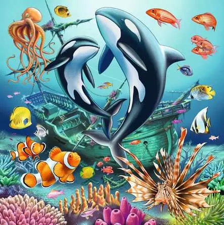 Kinderpuzzle ab 5 Jahren - Bezaubernde Unterwasserwelt - 49 Teile