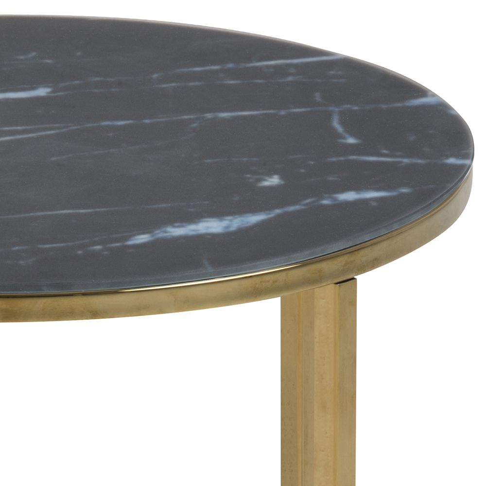 Couchtisch Alisma Schwarz Gold 50 cm