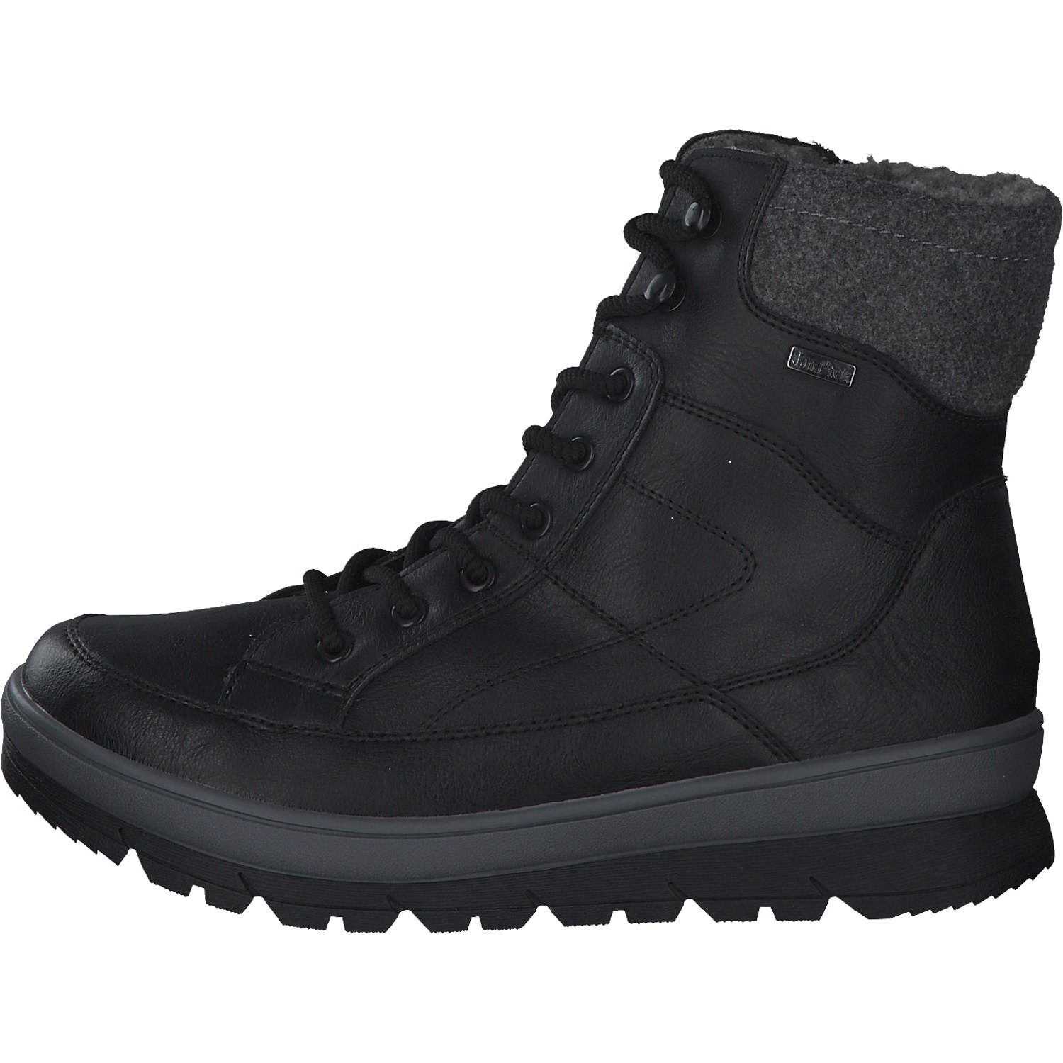 Jana Shoes 26271, Schnürstiefel, Damen, Schwarz