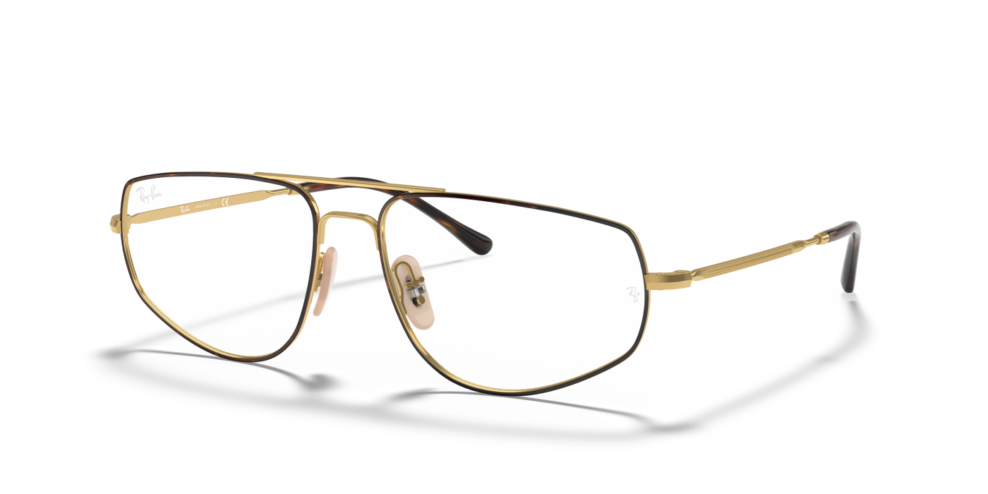 RB6455 OPTICS - Havana strălucitoare pe auriu