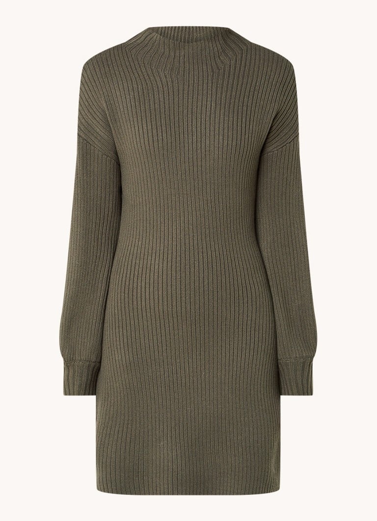 Robe pull courte côtelée Myla de French Connection avec manches bouffantes