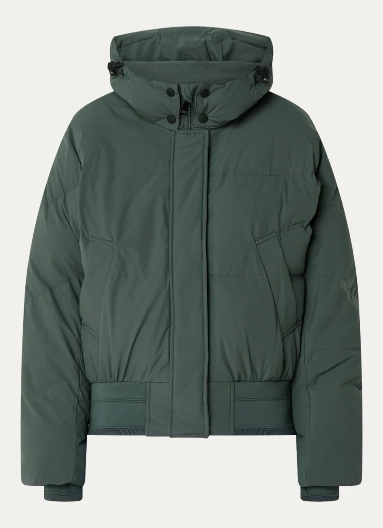 Chaqueta bomber acolchada de la Fuerza Aérea con capucha desmontable