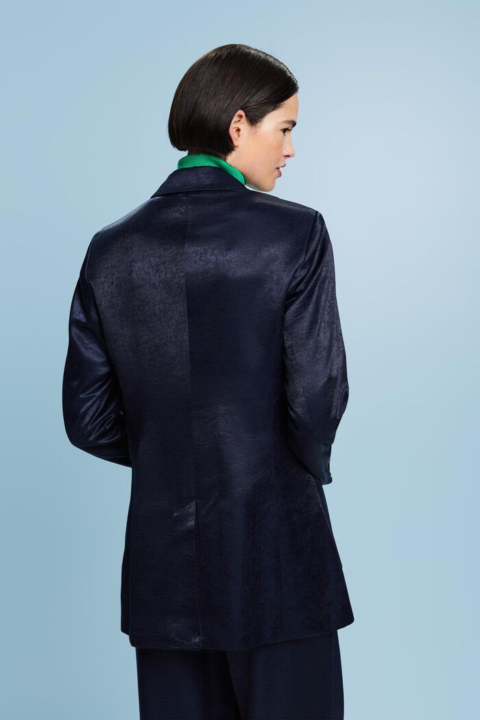 Doppelreihiger Satinblazer