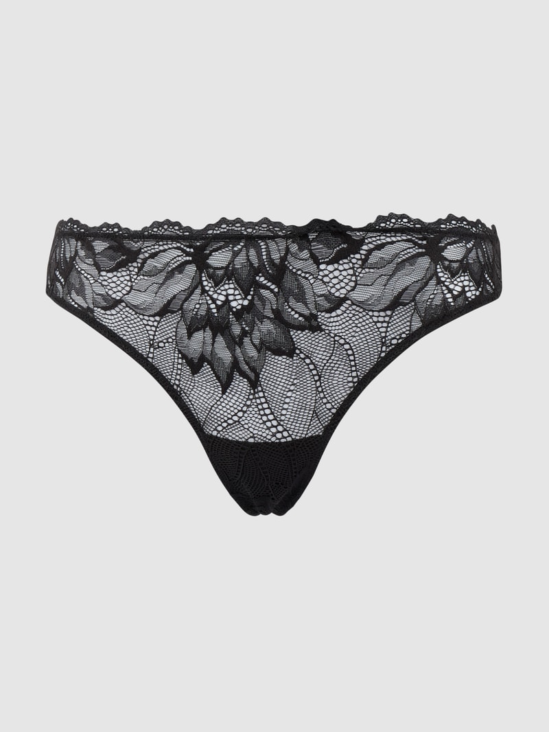 String aus Mikrofaser in schwarz