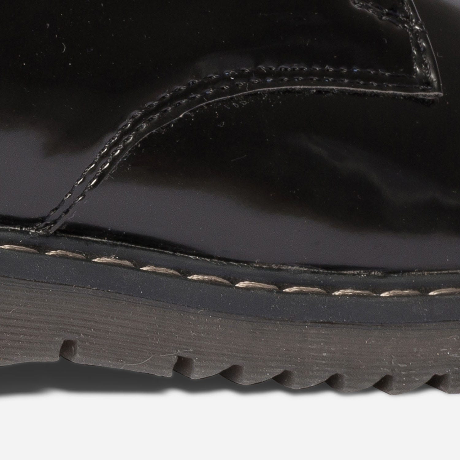 Boots noir à lacet bleu pailleté