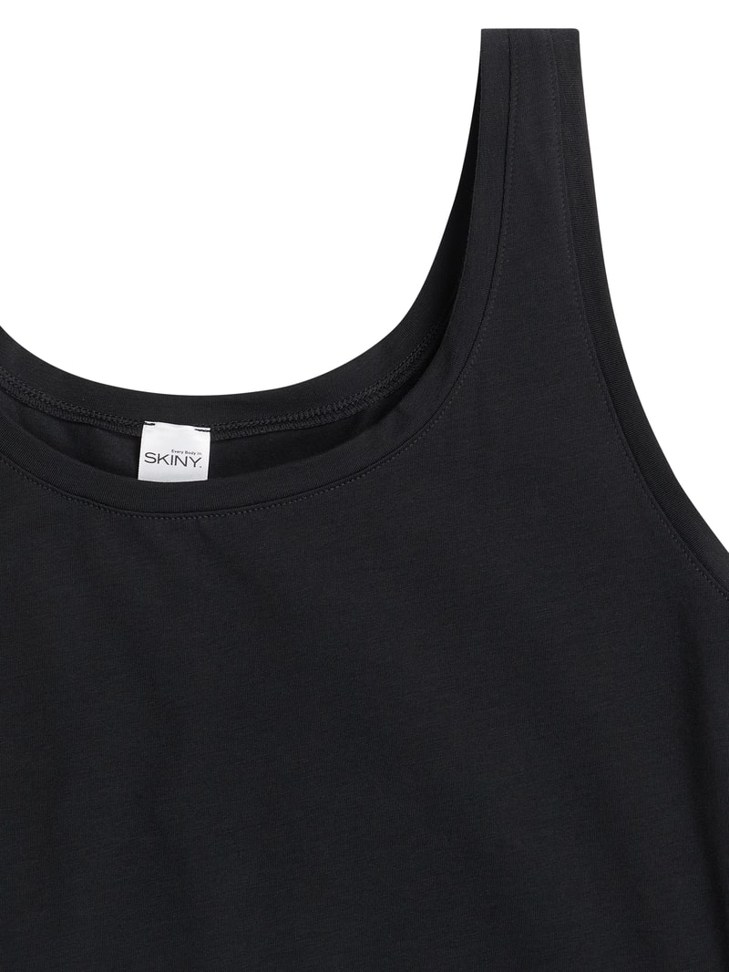 Tanktop mit Stretch-Anteil in schwarz