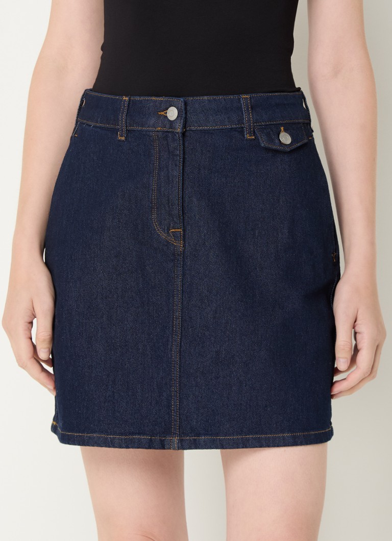Ausgewählter Femme Ilu Minirock aus Lyocell-Denim