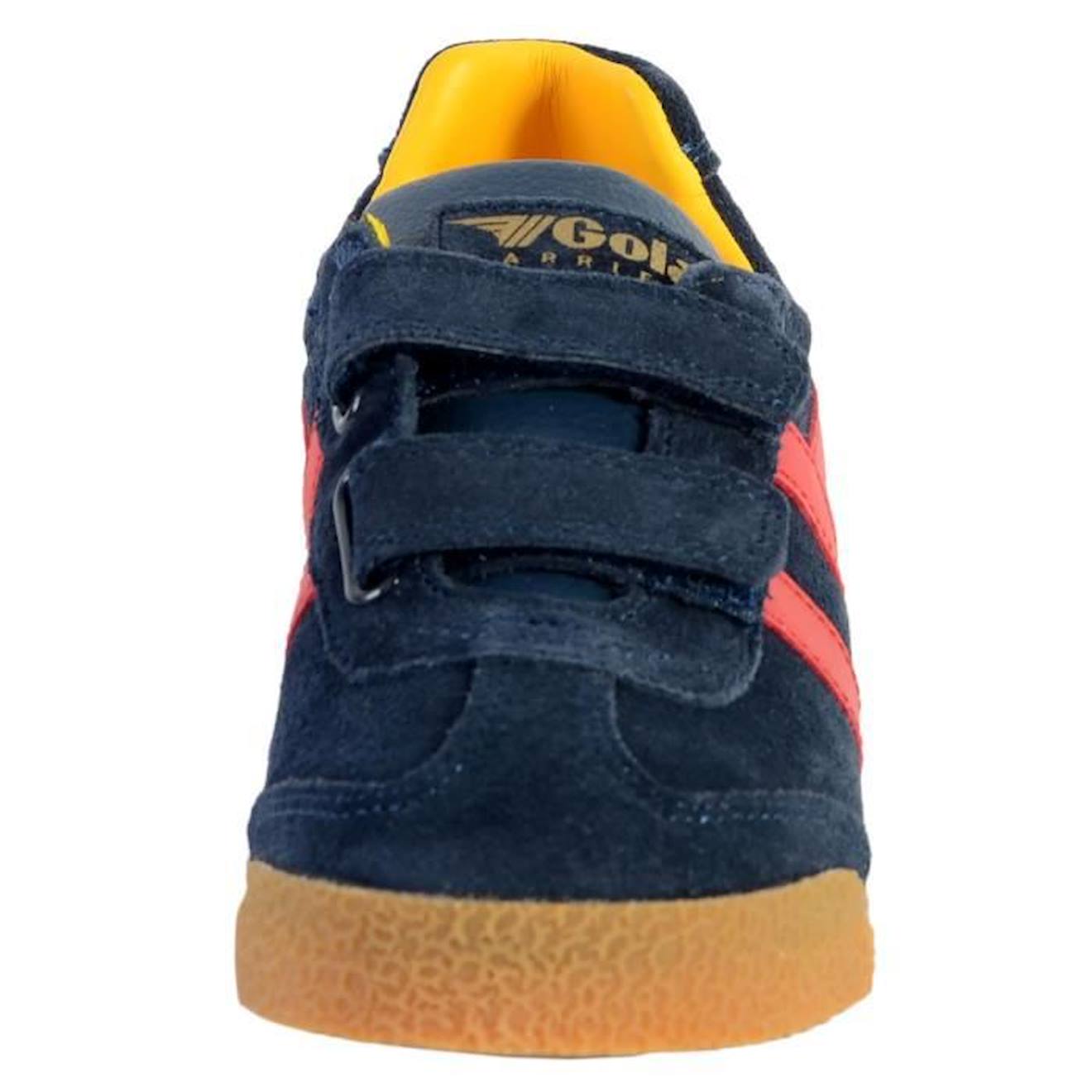 Basket Gola Enfant Harrier Velcro bleu