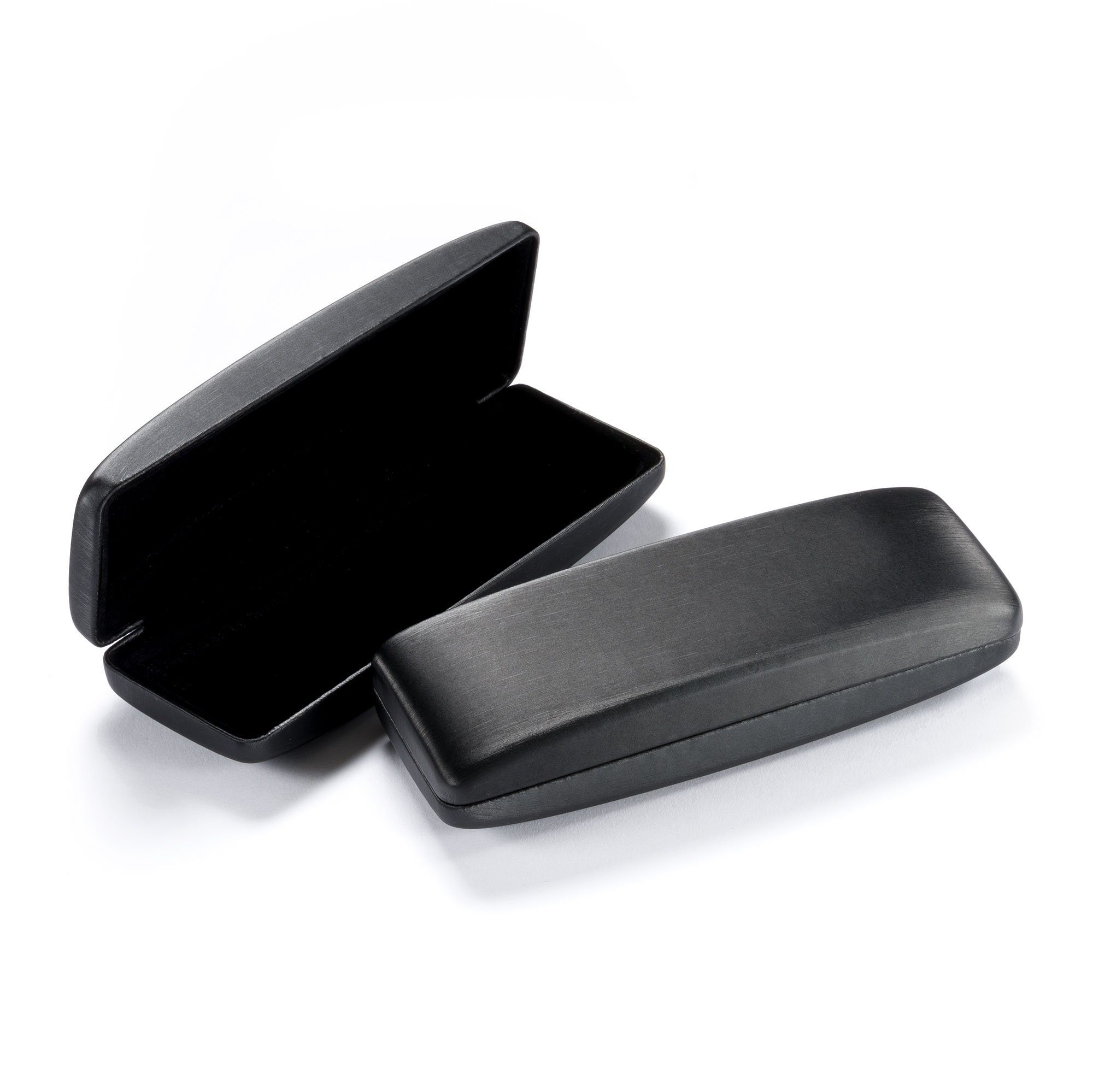 FEFI Brillenetui Hardcase in Seiden-Optik - Größe M, inklusive Mikrofasertuch