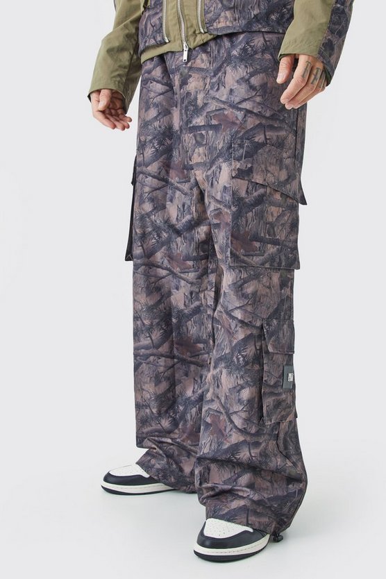 Tall Camouflage Cargo-Hose mit elastischem Bund