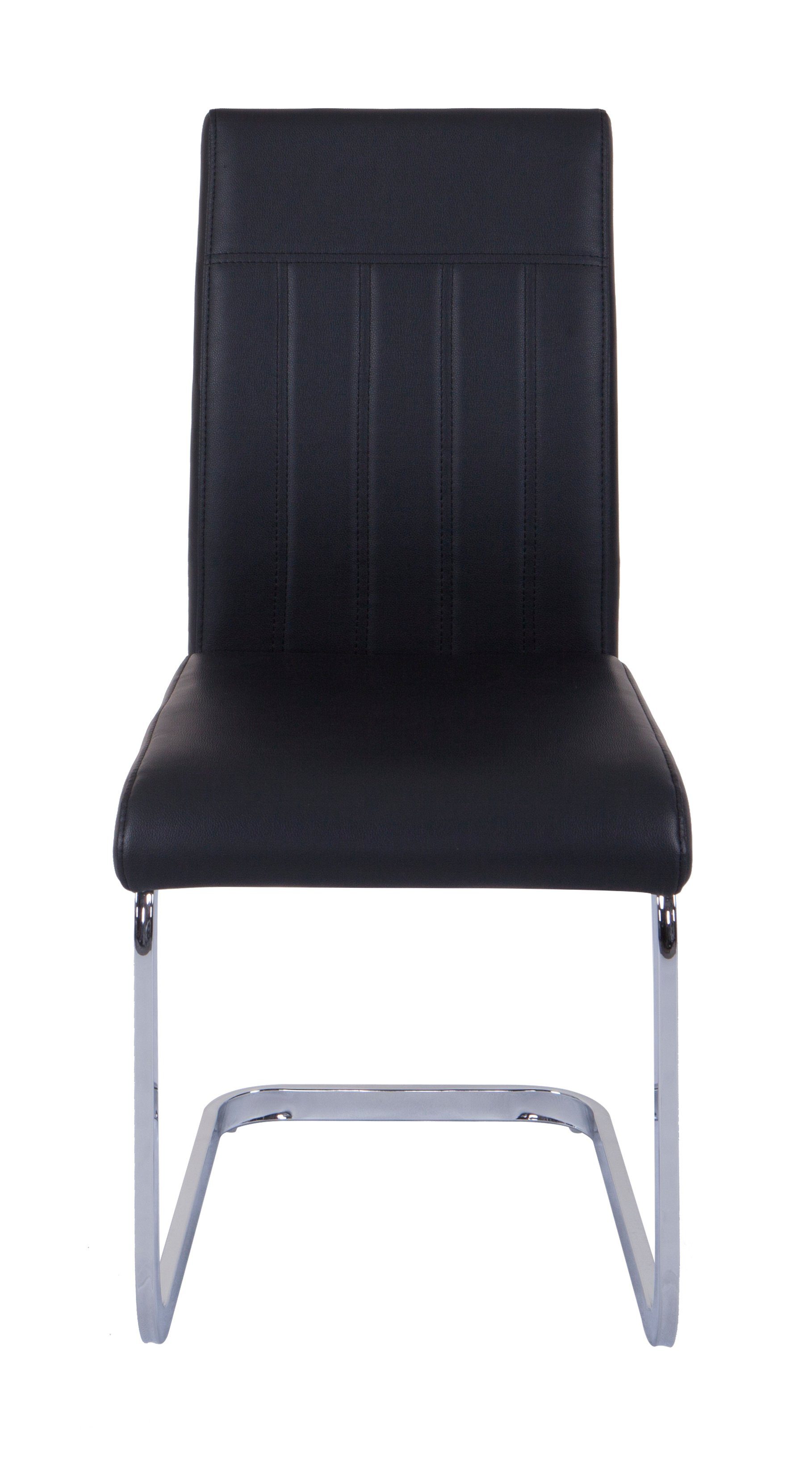 Homexperts Freischwinger FRANCIS (2 St), Kunstleder Schwarz, B43,5xT56xH100cm