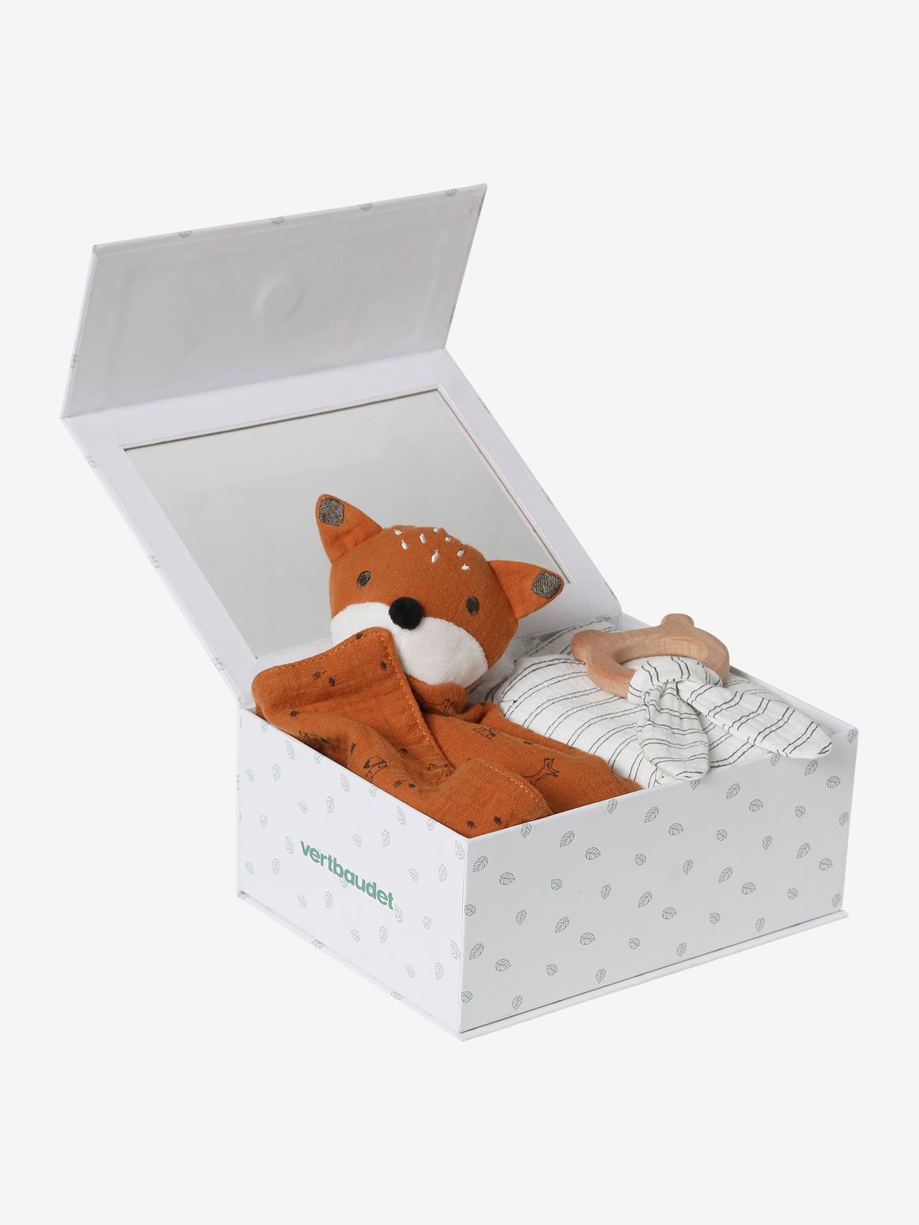 Coffret cadeau 3 pièces : lange + doudou + hochet koala