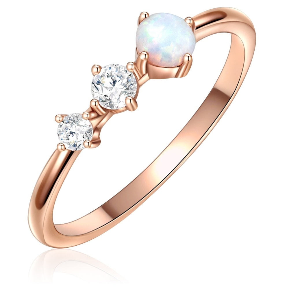 Glanzstücke München Bague en argent Argent sterling Oxyde de zirconium (CZ) en Or rose Bague