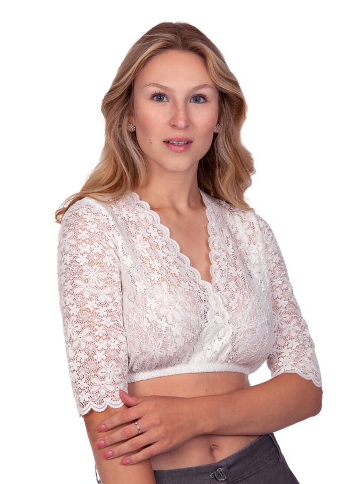 Edelnice Dirndlbluse Thesi in weiß günstig kaufen