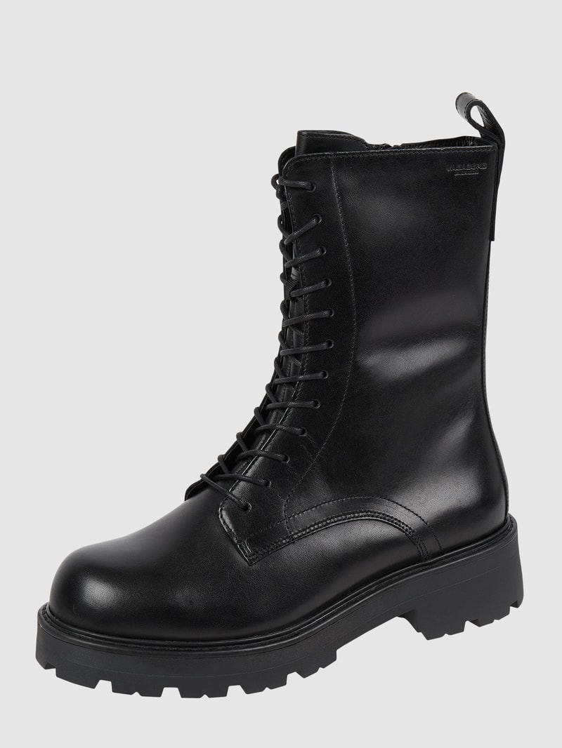 Boots aus Leder Modell 'Cosmo' in schwarz