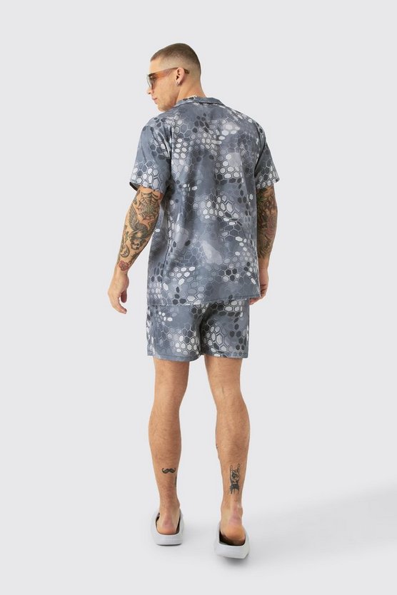 Ripstop Camouflage Hemd & Badehosen Set