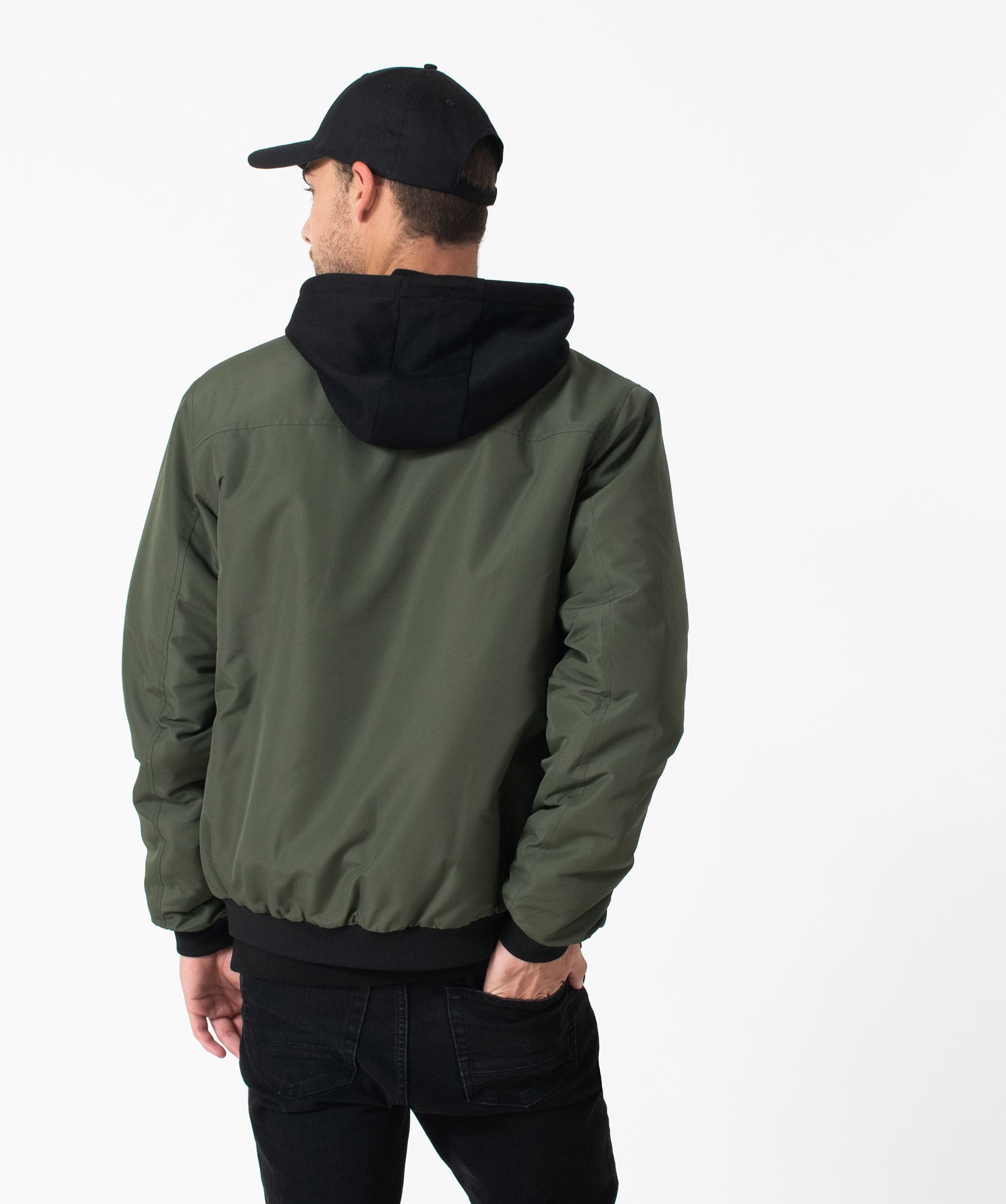 Blouson zippé style bomber homme kaki | GEMO