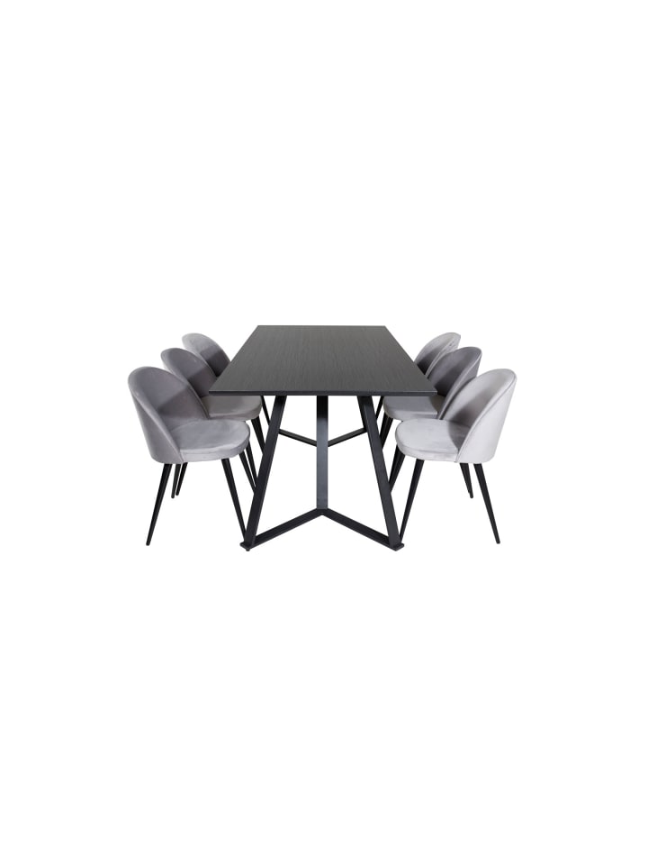 ebuy24 Essgruppe Marina 23 (7-teilig) Hellgrau 90 x 180 cm günstig kaufen onesize