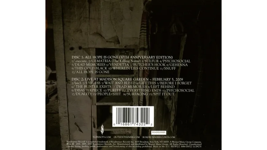 All Hope Is Gone (10th Anniversary)