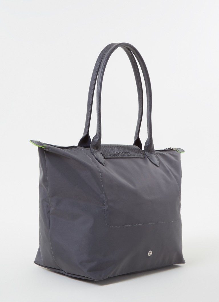 Longchamp Le Pliage Vihreä olkalaukku L nahkayksityiskohdilla